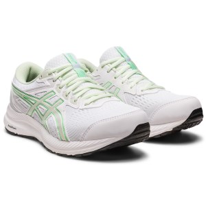 Asics Gel Contend 8 - Womens Running Shoes - White/Whisper Green