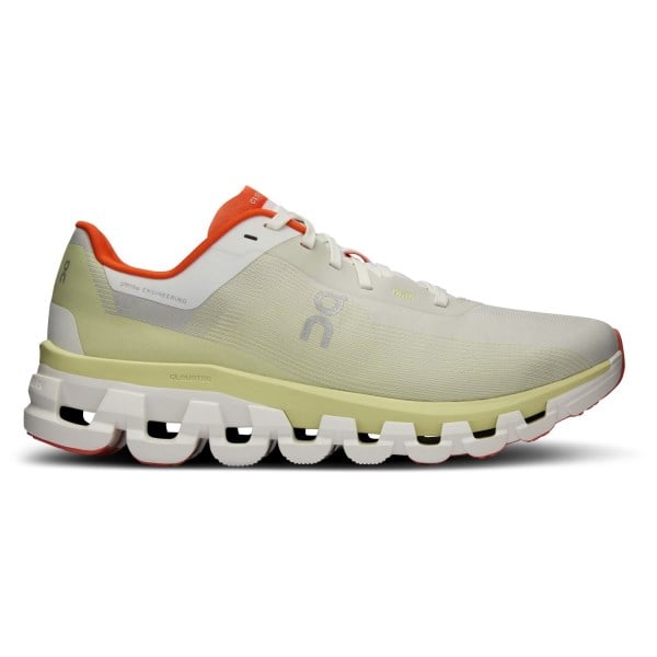 On Cloudflow 4 - Womens Running Shoes - White/Hay