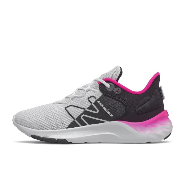 New Balance Fresh Foam Roav v2 - Kids Sneakers - White/Black/Pink Glo