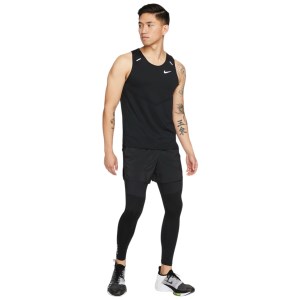 Nike Dri-Fit Rise 365 Mens Running Tank - Black/Reflective Silver