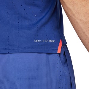 Nike Dri-Fit ADV AeroSwift Mens Running Singlet - Deep Royal Blue/Bright Crimson