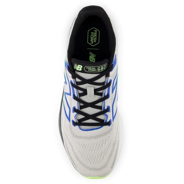 New Balance Fresh Foam 680v8 - Mens Running Shoes - Grey Matter/Blue Oasis/Bleached Lime Glo