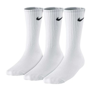 Nike Performance Cushioned Crew Kids Training Socks - 3 Pack - White/Black