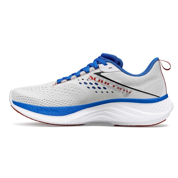 Saucony Ride 17 - Mens Running Shoes - White/Cobalt
