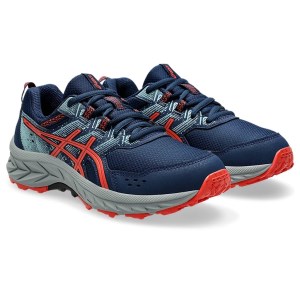 Asics Gel Venture 9 GS - Kids Trail Running Shoes - Night Sky/Red Snapper