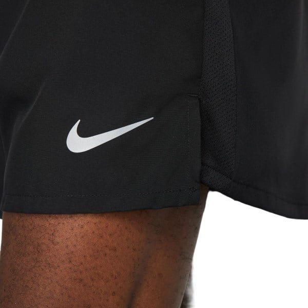 Nike Dri-Fit Challenger 5 Inch Brief-Lined Mens Running Shorts - Black/Reflective Silver