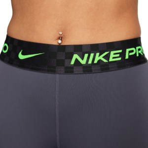 Nike Pro Dri-Fit Mid-Rise Graphic Womens Full Length Training Tights - Gridiron/Black/Green Strike