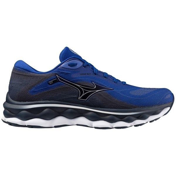Mizuno Wave Sky 7 - Mens Running Shoes - Surf The Web/Silver/Dress Blue