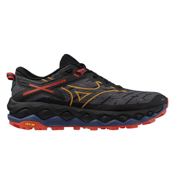 Mizuno Wave Mujin 10 - Mens Trail Running Shoes - Black/Apricot/Spicy Orange