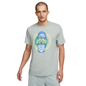 Nike Dri-Fit Graphic Mens Training T-Shirt - Dark Grey Heather