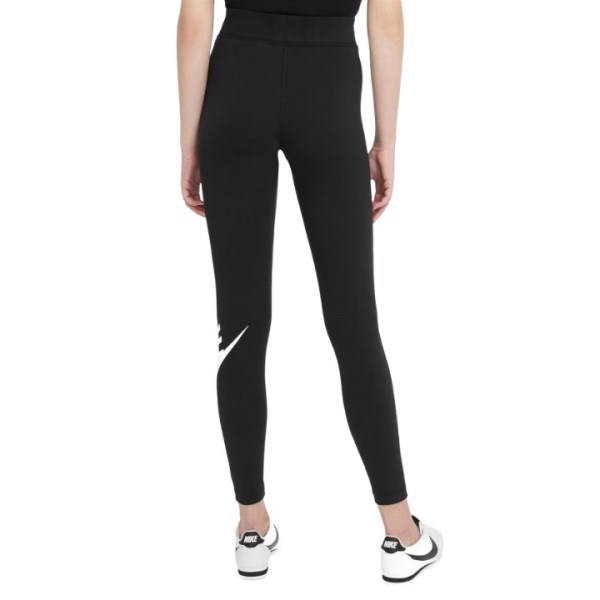 Nike Sportswear Essential Logo Womens High-Waisted Leggings - Black/White