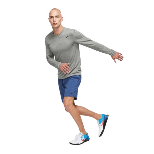 Nike Dri-Fit Legend 2.0 Mens Long Sleeve Training Top - Dark Grey Heather