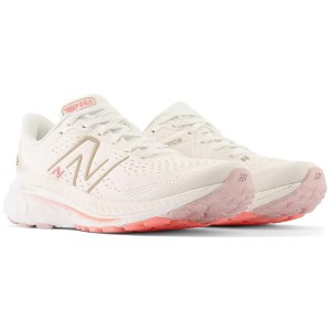New Balance Fresh Foam X 860v13 - Womens Running Shoes - White/Light Gold Metallic/Grapefruit