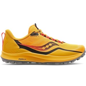 Saucony Peregrine 12 - Mens Trail Running Shoes - VIZI Gold/VIZI Red
