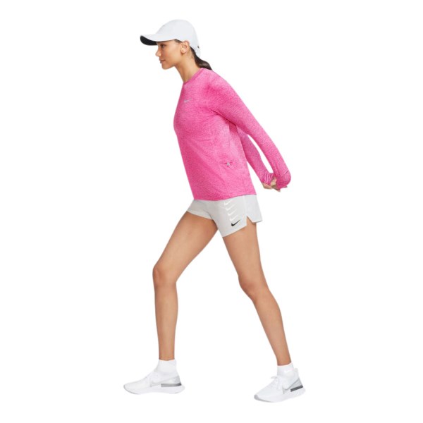 Nike Element Crew Womens Long Sleeve Running Top - Hyper Pink/Pink Glow/Reflective Silver