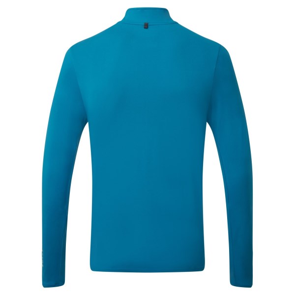 Ronhill Tech 1/2 Zip Mens Thermal Long Sleeve Running T-Shirt - Prussian Blue/Willow