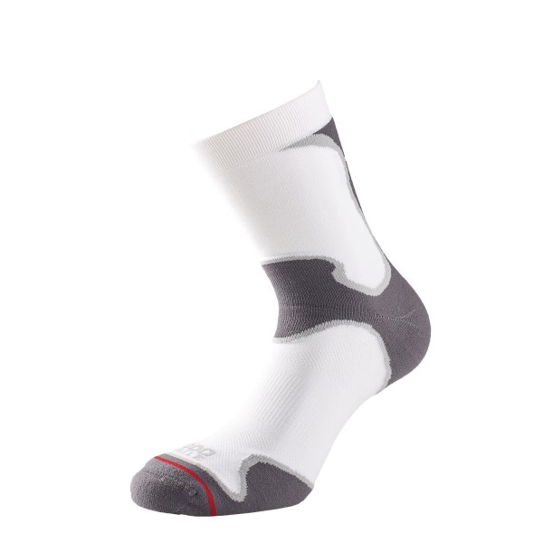 1000 Mile Fusion Mens Sports Socks - Double Layer, Anti Blister - White/Grey