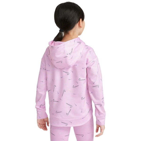 Nike Swooshfetti Fleece Kids Pullover Hoodie - Pink Foam