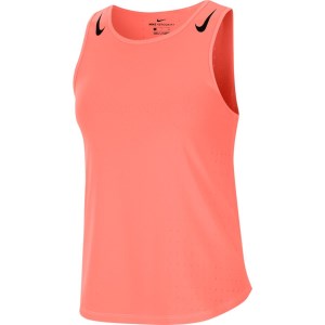 Nike AeroSwift Womens Running Singlet - Bright Mango/Black