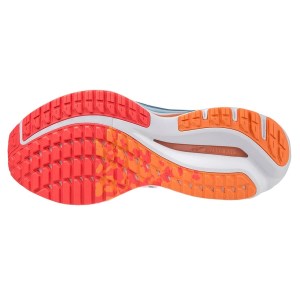 Mizuno Wave Inspire 19 - Mens Running Shoes - Provincial Blue/White/Light Orange