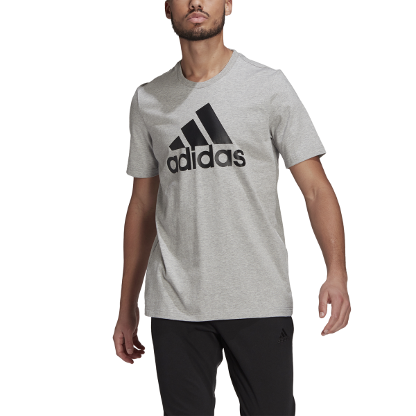 Adidas Essentials Big Logo Mens T-Shirt - Medium Grey/Heather Black