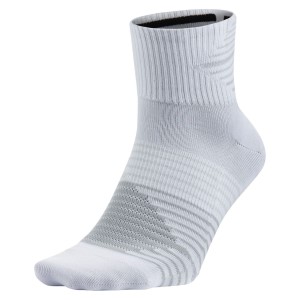 Nike Dri-Fit Lightweight Quarter Running Socks - White/Black