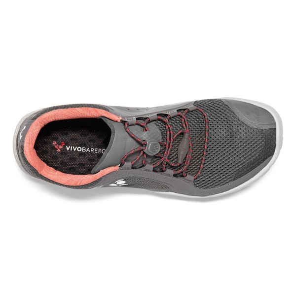 Vivobarefoot Primus Trail FG - Womens Trail Running Shoes - Dark Gull/Grey