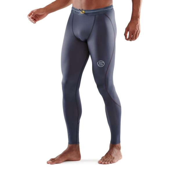 Skins Series-3 Travel and Recovery Mens Compression Long Tights - Charcoal