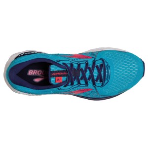 Brooks Adrenaline GTS 21 - Womens Running Shoes - Horizon/Blue Ribbon/Pink