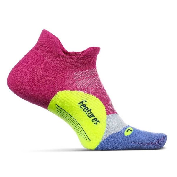 Feetures Elite Light Cushion No Show Tab Running Socks - Pulse/Purple