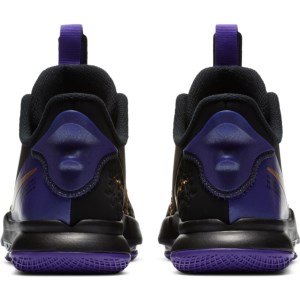 Nike Lebron Witness V GS - Kids Basketball Shoes - Black/Metallic Gold/Fierce Purple