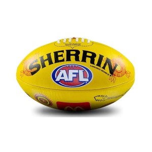 Sherrin Sir Doug Nicholls Round McDonalds 2022 AFL Football - Size 5 - Yellow