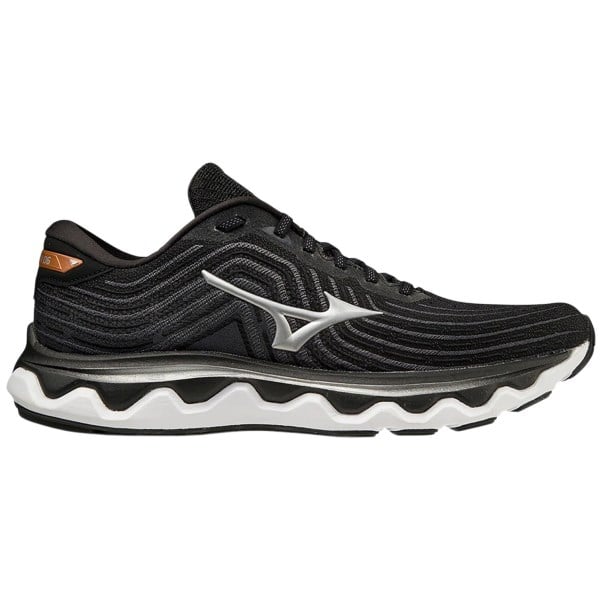 Mizuno Wave Horizon 6 - Mens Running Shoes - Black/Silver/Orange Copper