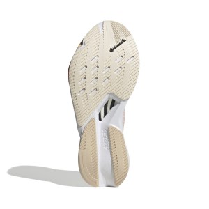 Adidas Adizero Boston 12 - Womens Running Shoes - Ivory/Iron Metallic/Solar Red
