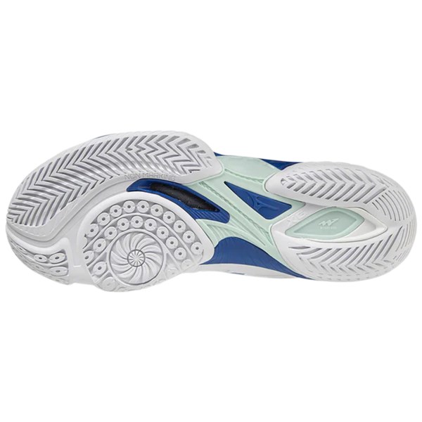 Mizuno Wave Claw EL 2 - Unisex Badminton Shoes - White/Surf the Web