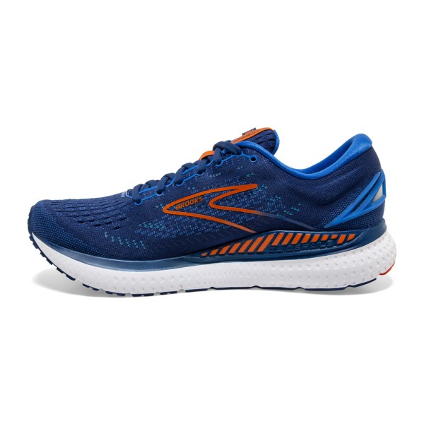 Brooks Glycerin GTS 19 - Mens Running Shoes - Navy/Blue/Orange