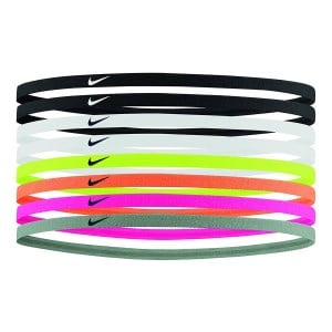 Nike Skinny Sports Headbands - 8 Pack - Flourescent Multi-Coloured