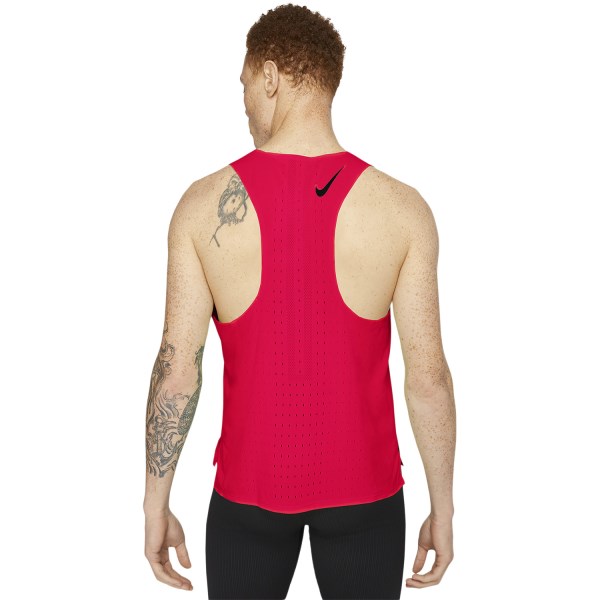 Nike AeroSwift Mens Running Singlet - Bright Crimson/Black