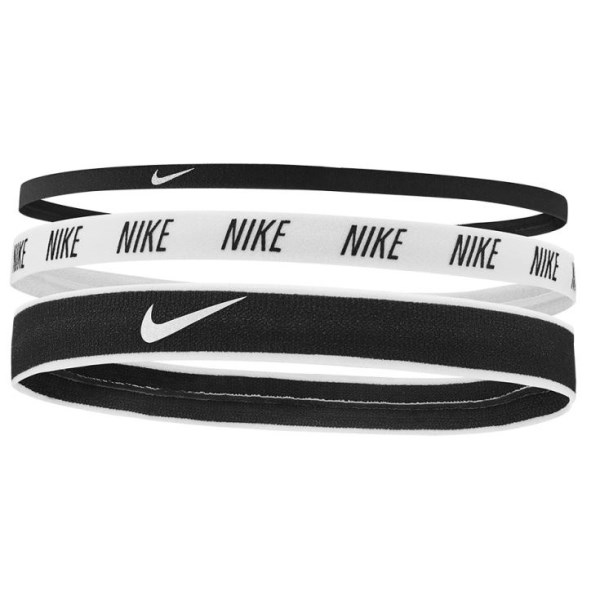 Nike Mixed Width Sports Headbands - 3 Pack - Black/White/Black