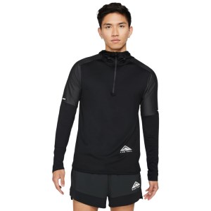 Nike Dri-Fit Element Half Zip Mens Trail Running Top - Black/Dark Smoke Grey/White