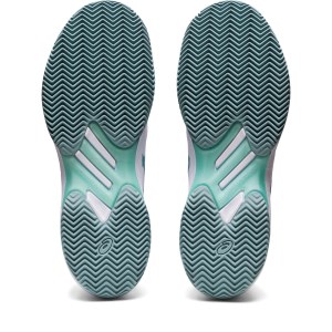 Asics Solution Swift FF Clay - Womens Tennis Shoes - White/Smoke Blue