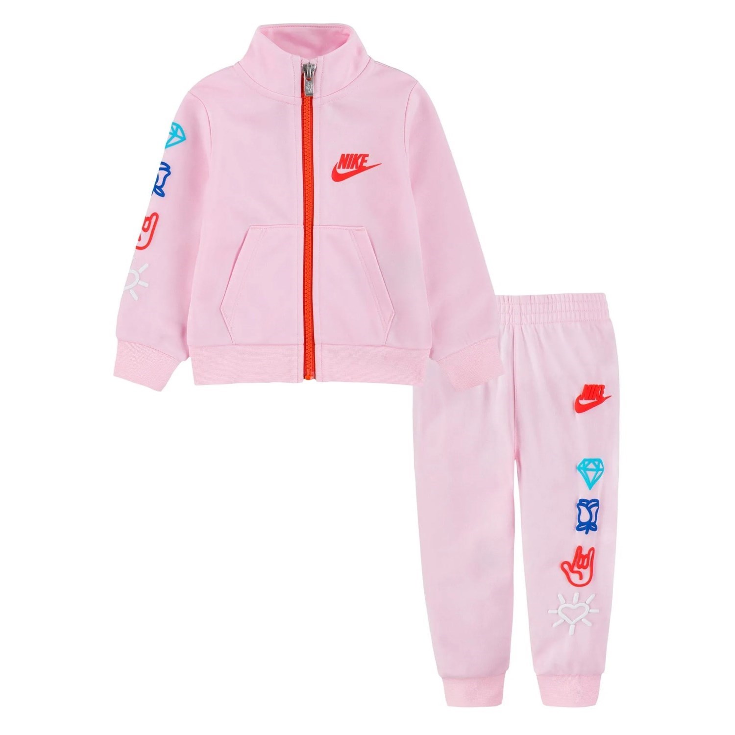 Nike Kids Baby Girl's Sportswear Tricot Tracksuit (Toddler) Pink 3 Toddler  