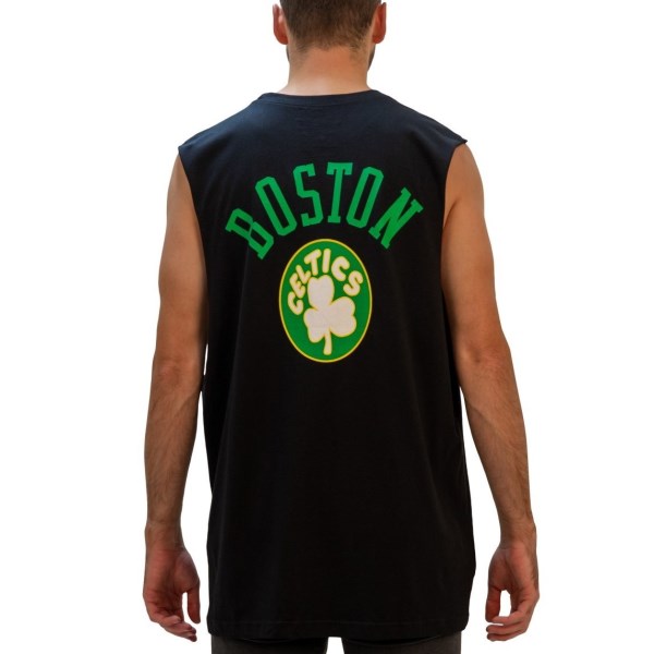 Mitchell & Ness Boston Celtics Retro Repeat Logo Mens Basketball Muscle Tank - Boston Celtics