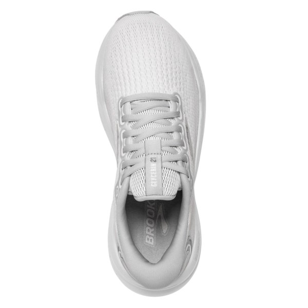 Brooks Glycerin 21 - Womens Running Shoes - White/White/Grey