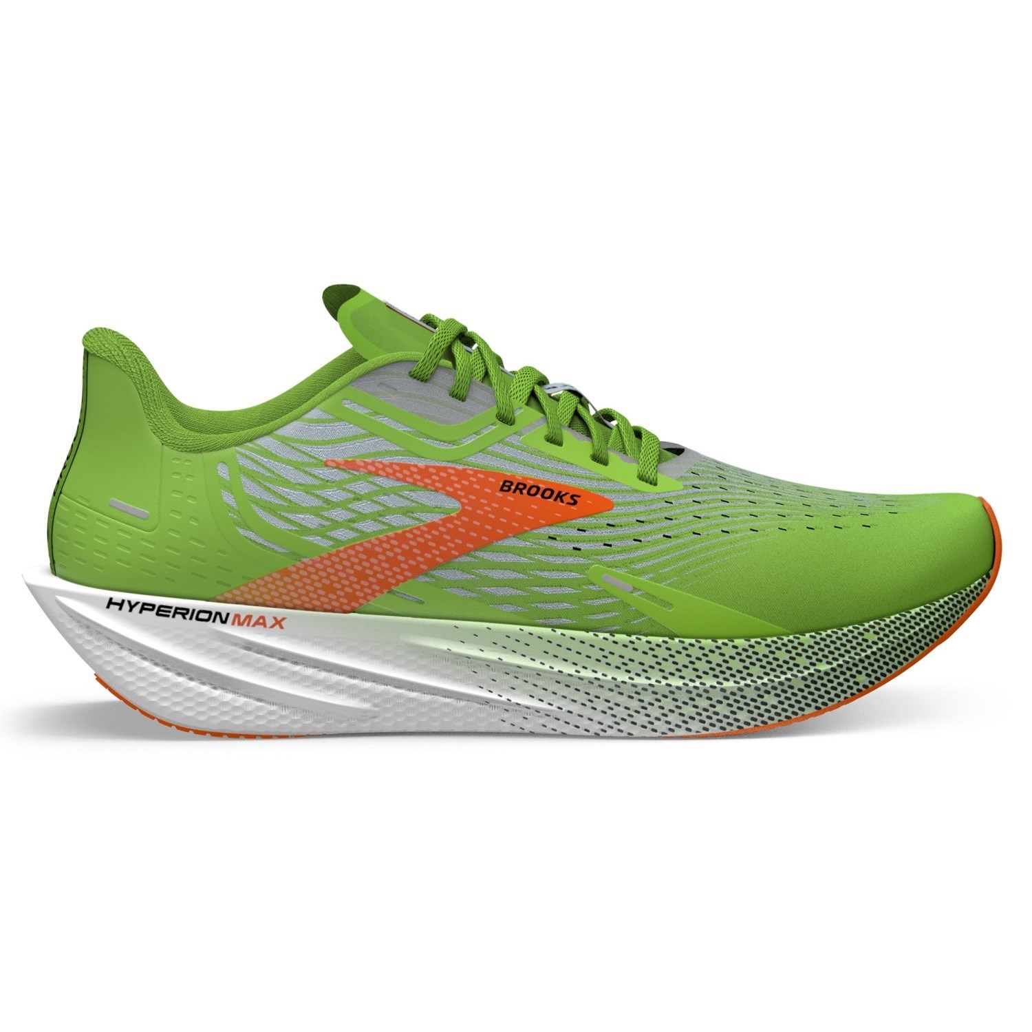 Brooks Hyperion Max - Mens Road Racing Shoes - Green Gecko/Red Orange ...