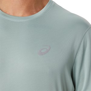 Asics Silver Mens Short Sleeve Running T-Shirt - Ocean Haze