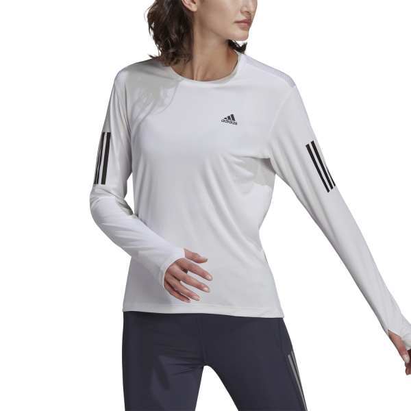 Adidas Own The Run Womens Long Sleeve Running Top - White