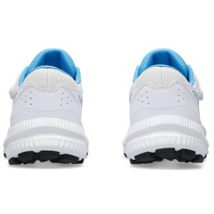 Asics Contend 8 PS - Kids Running Shoes - White/Blue Expanse