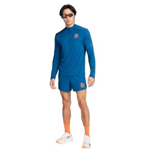 Nike Energy Stride 5 Inch Brief-Lined Mens Running Shorts - Court Blue/Court Blue/Safety Orange