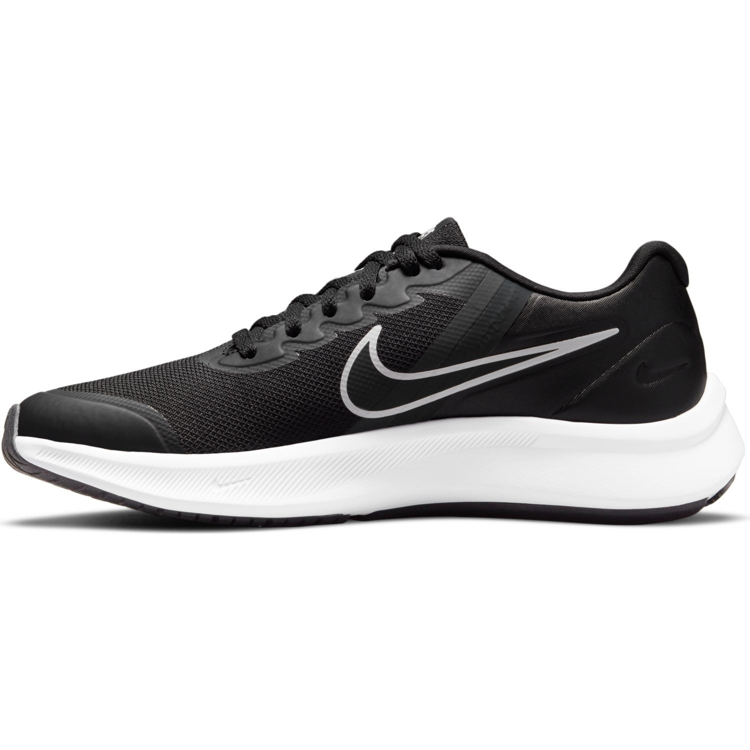 Nike Star Runner 3 GS - Kids Running Shoes - Black/Dark Smoke Grey ...